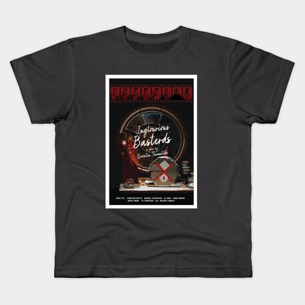 Inglourious Basterds alternative movie poster Kids T-Shirt by chrisayerscreative